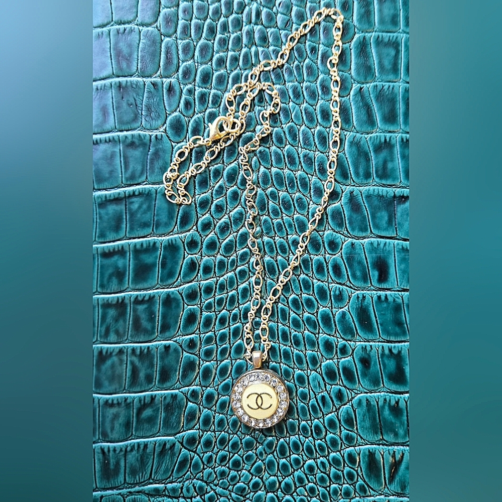 Upcycle Gold Chanel Zipper Pull Necklace